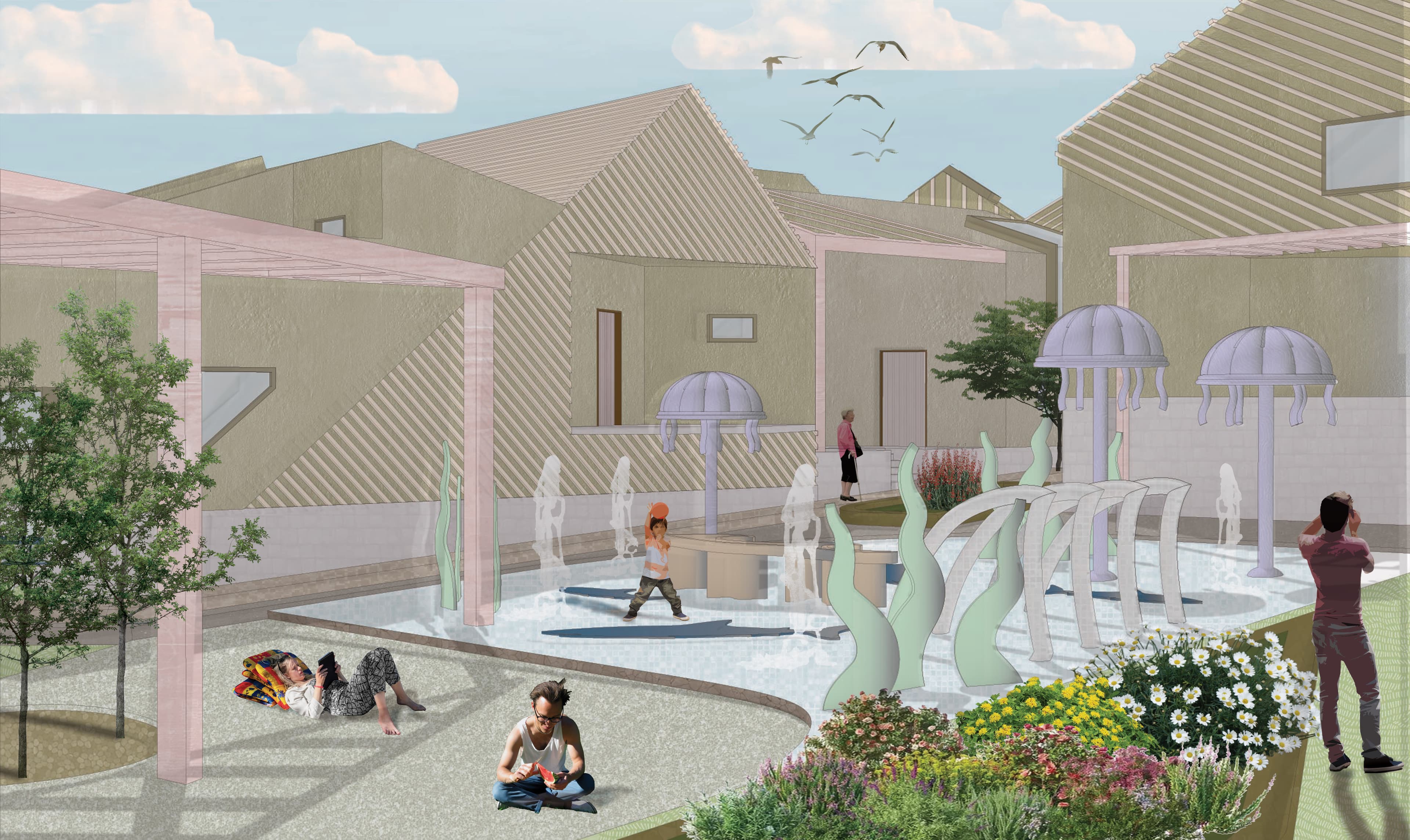 Courtyard render